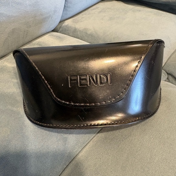 Fendi Black Leather empty sunglass case - Picture 1 of 4
